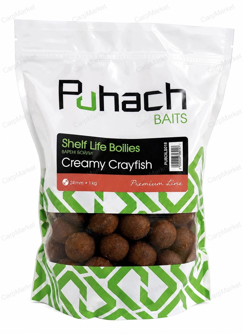 Puhach Baits Premium Line Shelf Life Boiles 24 mm 1 Kg Сreamy Сrayfish