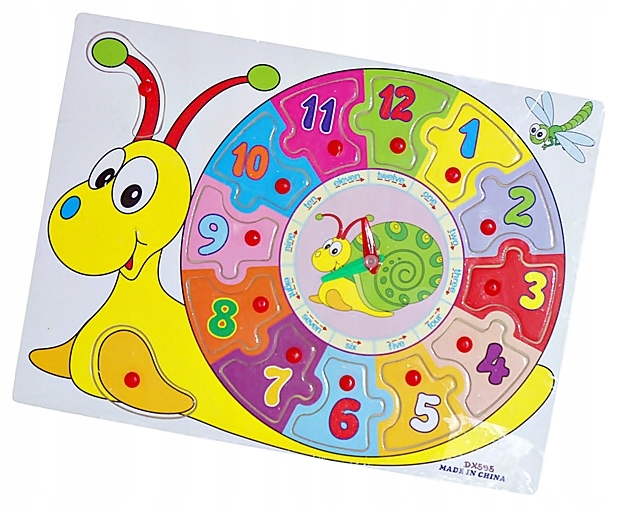

Drewniane Puzzle układanka Zegar