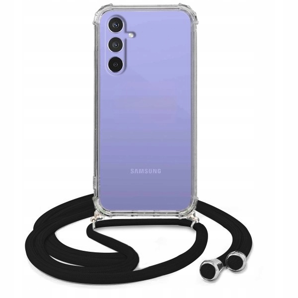 

Etui Crossbody Samsung A54 5G Czarny Sznurek Case