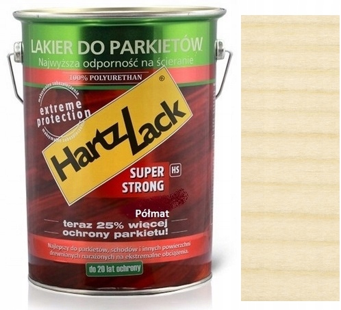 Hartzlack Hs Strong Lakier Do Parkietu Mocny Odporny Półmat 3L