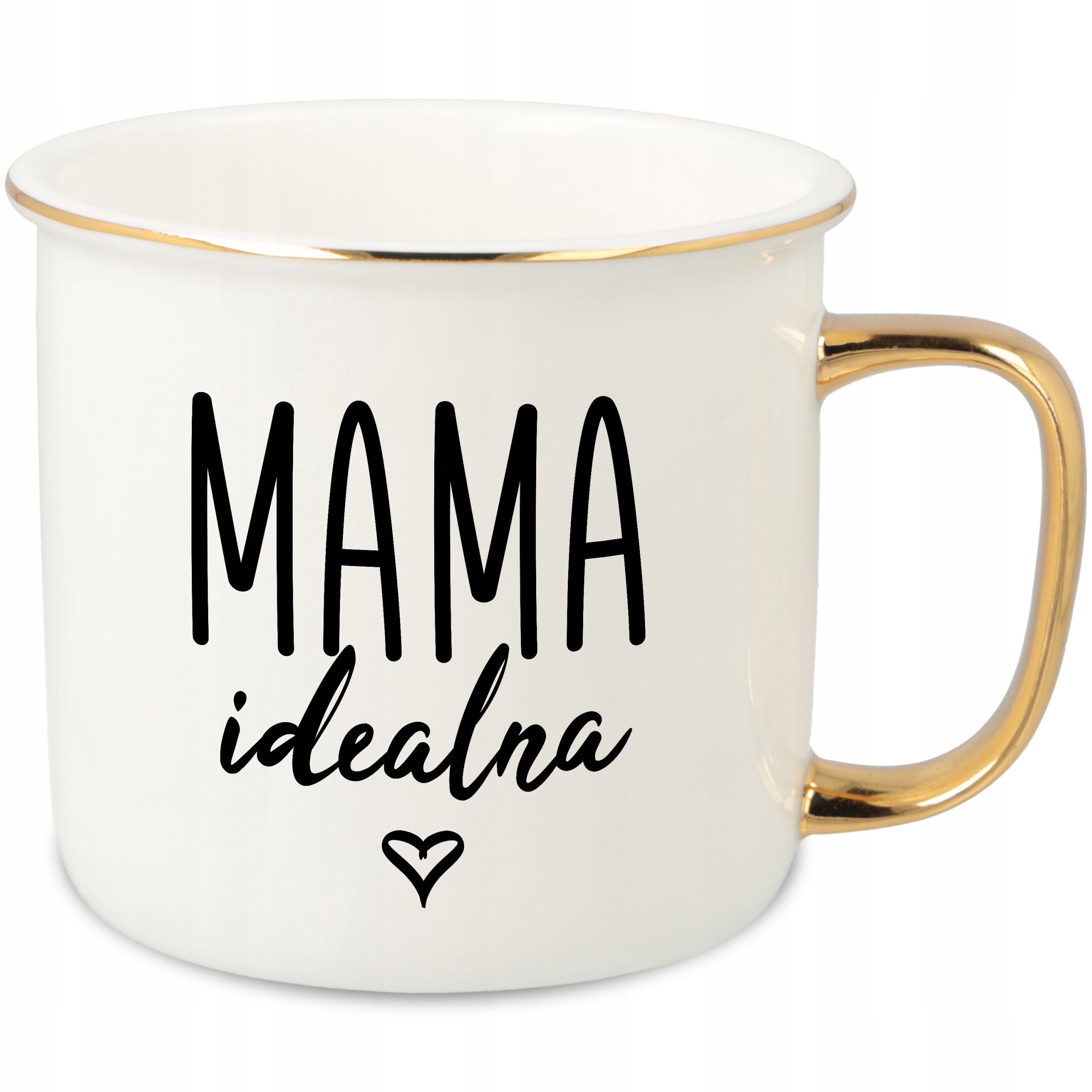 Hrnek Ucho Forma Zlatý Porcelánový Retro 280ML Dárek Pro Maminku Ideální Vz