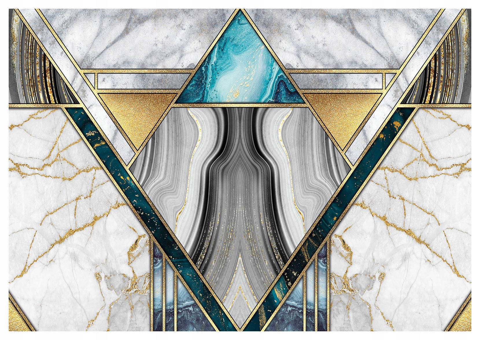 Vliesová fototapeta Abstrakcia Mramor Zlato Geometria 460x300 lepidlo