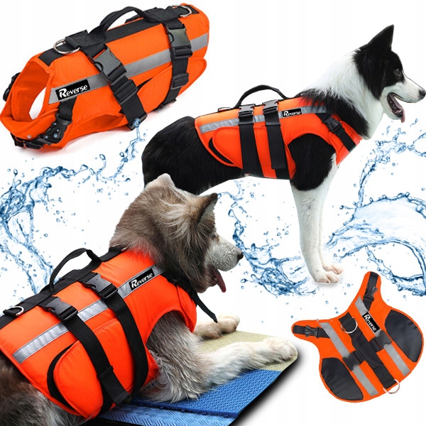 Levně Záchranná Vesta Pro Psa S Popruhy, Reflexní Vesta Na Plavání, Plovací Vesta L