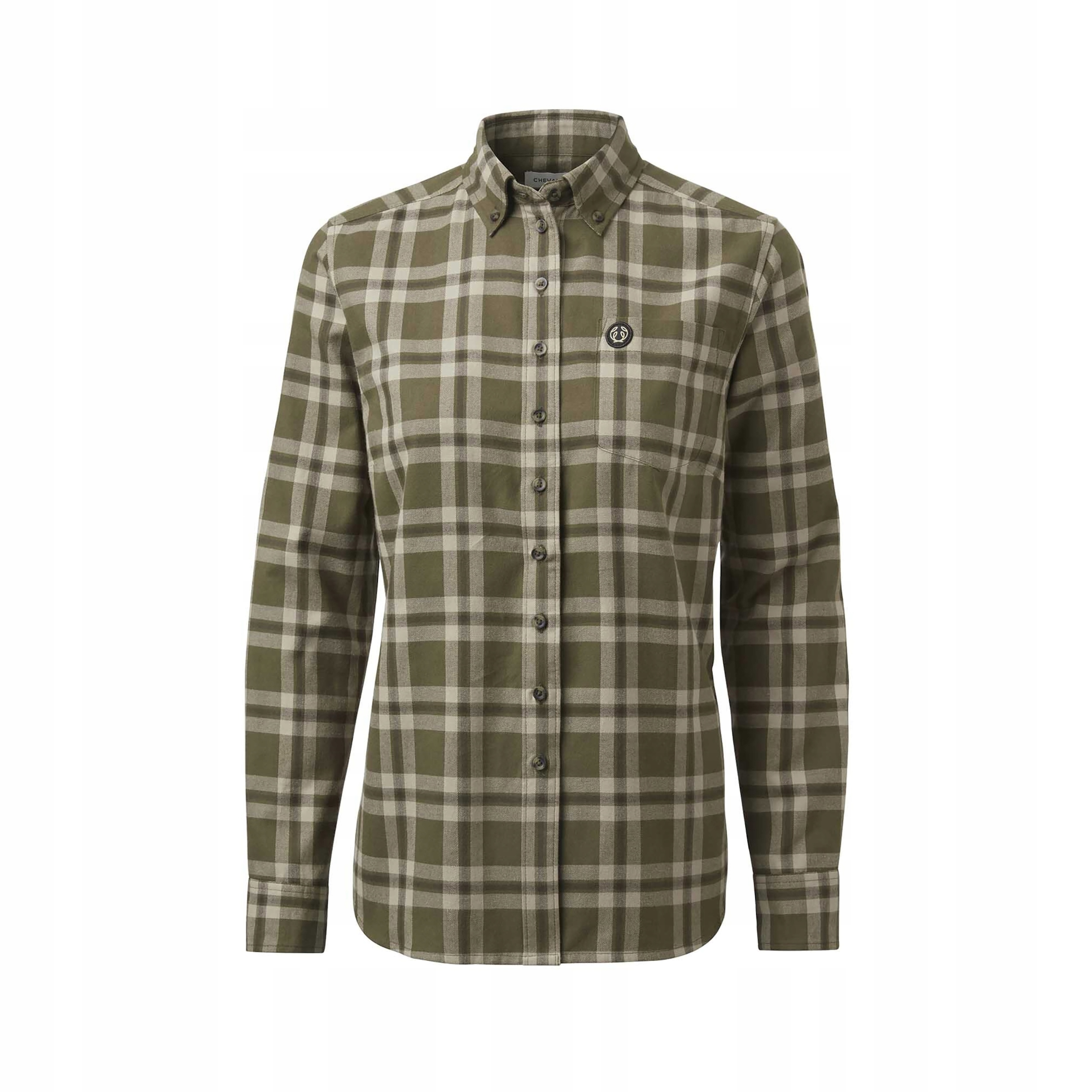 Koszula damska Chevalier Teal Light Flannel Olive Green Checked 42