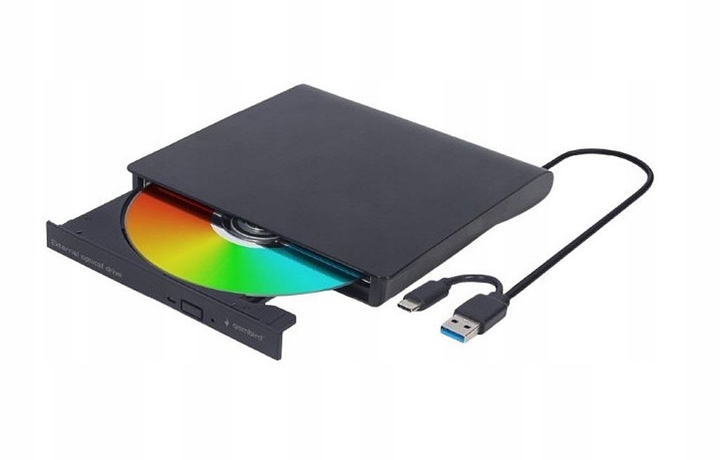Nová Externí Optická Jednotka Gembird Usb 3.1 DVD/CD WIN10 WIN11