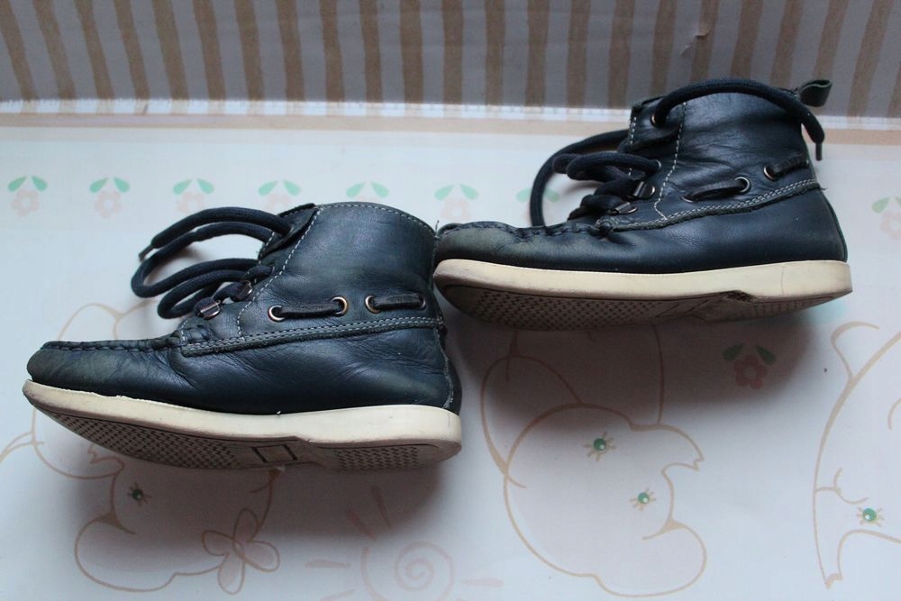 Next półbuty trzewiki granat skóra 8 16,5 cm Kolor niebieski