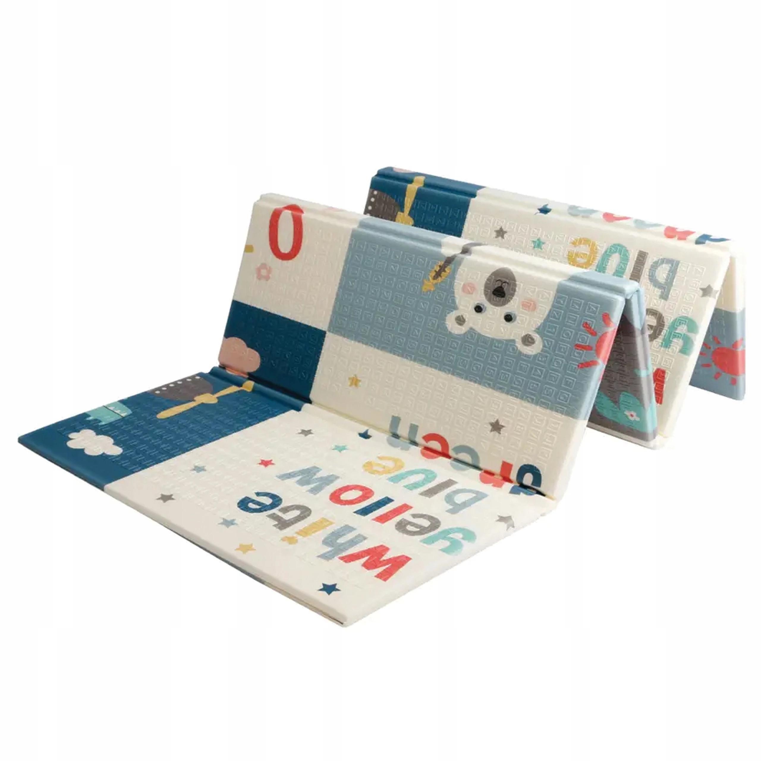 MATA PIANKOWA SKŁADANA DLA DZIECI DUŻA MATA EDUKACYJNA DLA NIEMOWLĄT150X200 Wiek dziecka 3 m +