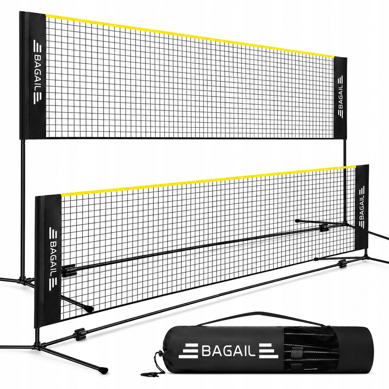 Badmintonová síť Bagail 3 m Nastavitelná skládací tenisová síť Volejbal