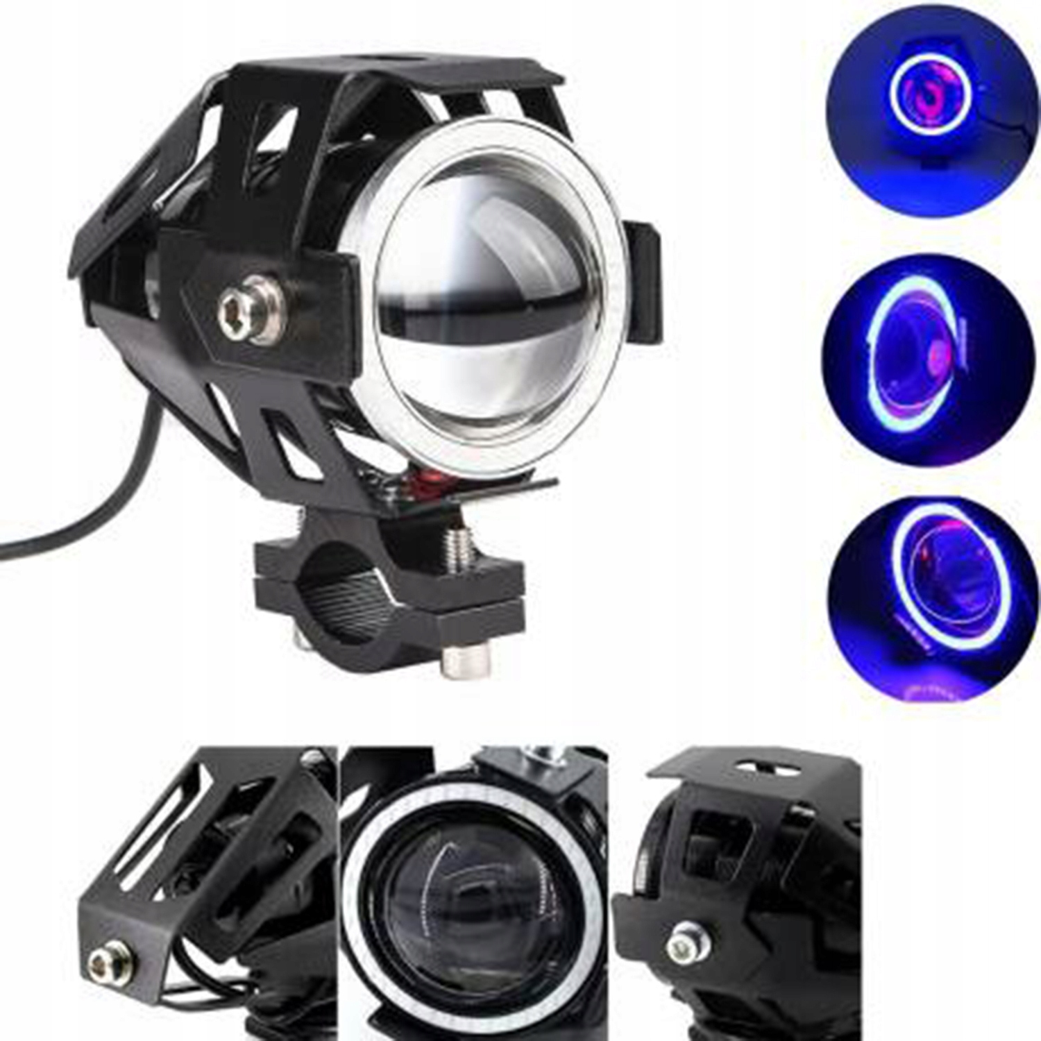 Halogeny motocyklowe RING LED reflektory U7 Numer katalogowy części MTheadlights-2pcs