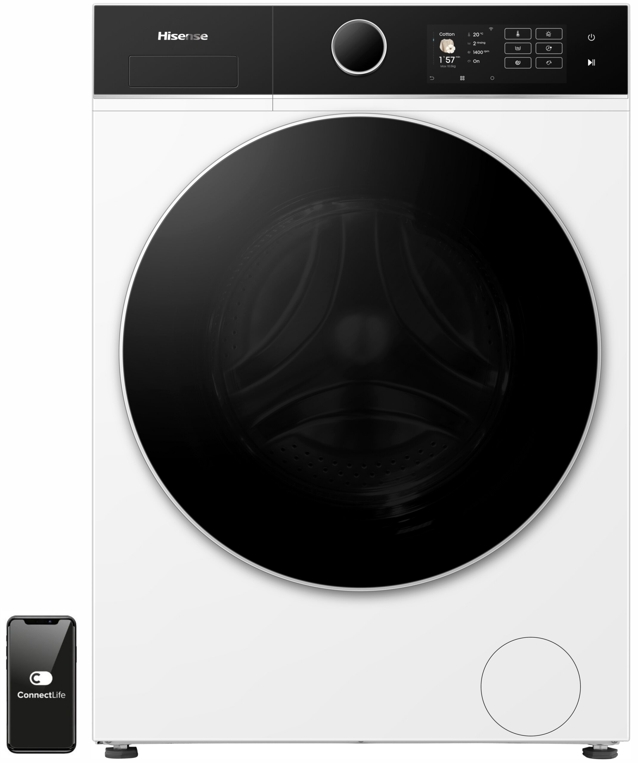 2X Pralko-suszarka Hisense Seria 5I WD5I1045BWQ