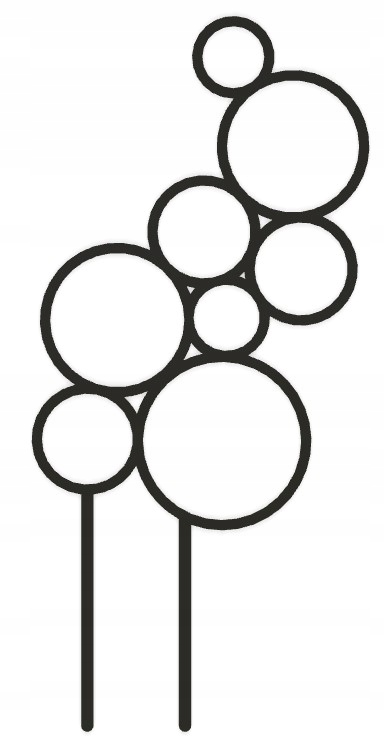 

Podpórka Kwiatów Roślin Drabinka Pergola Koła 35cm