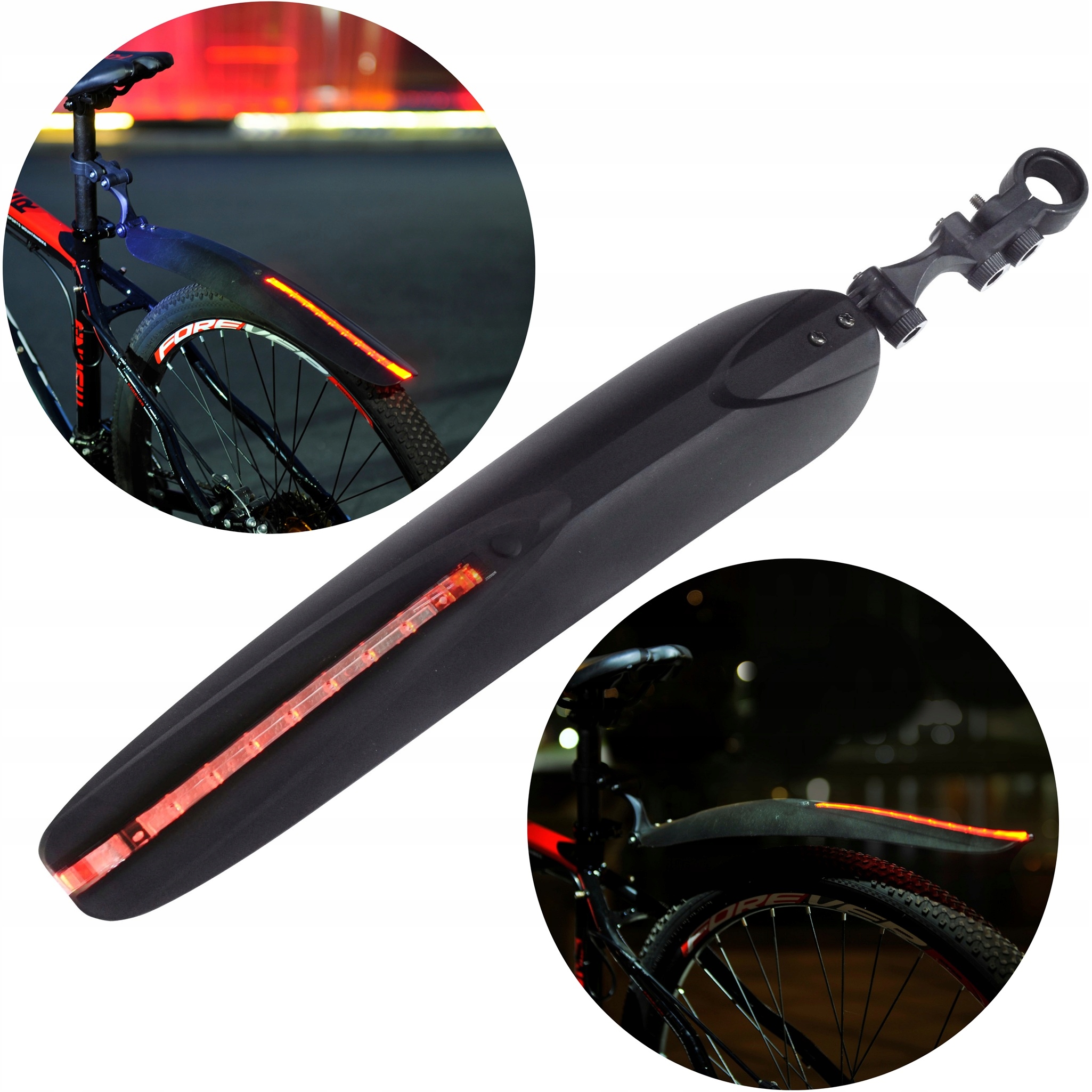 Велосипедное заднее крыло со светодиодной панелью 24-29 