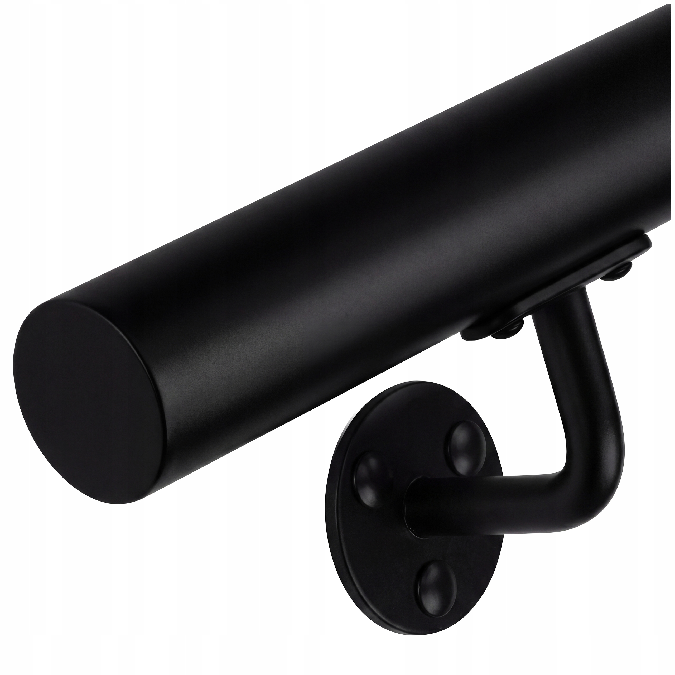 Schodišťové zábradlí Nástěnná zábrana Černá 70 cm Nerezová ocel fi 42 mm Loft