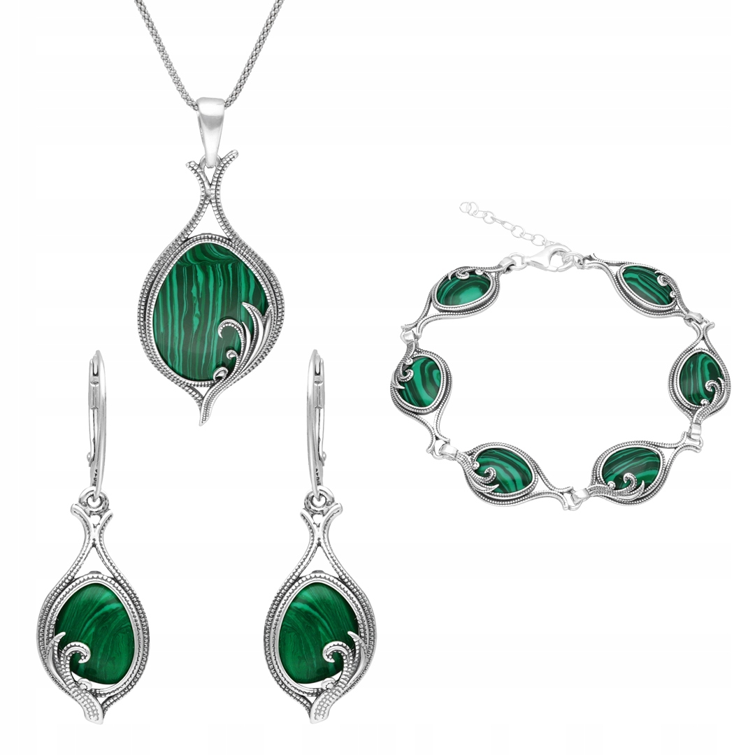 Osazeno malachitem, oxidované stříbro