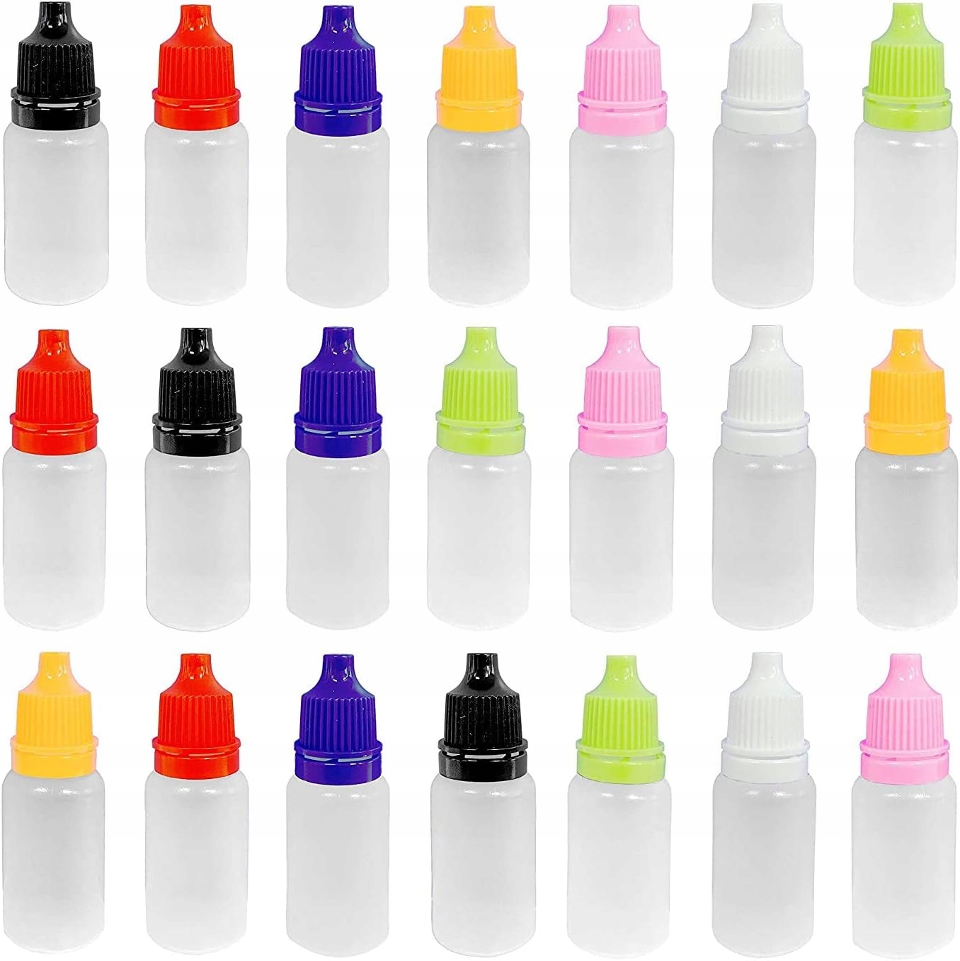 21X Mini Prázdné Cestovní Lahvičky S Kapátkem Se Šroubovacím Uzávěrem