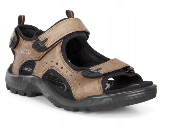 43 Męskie Buty Sandały Ecco Skóra Brązowe 822044