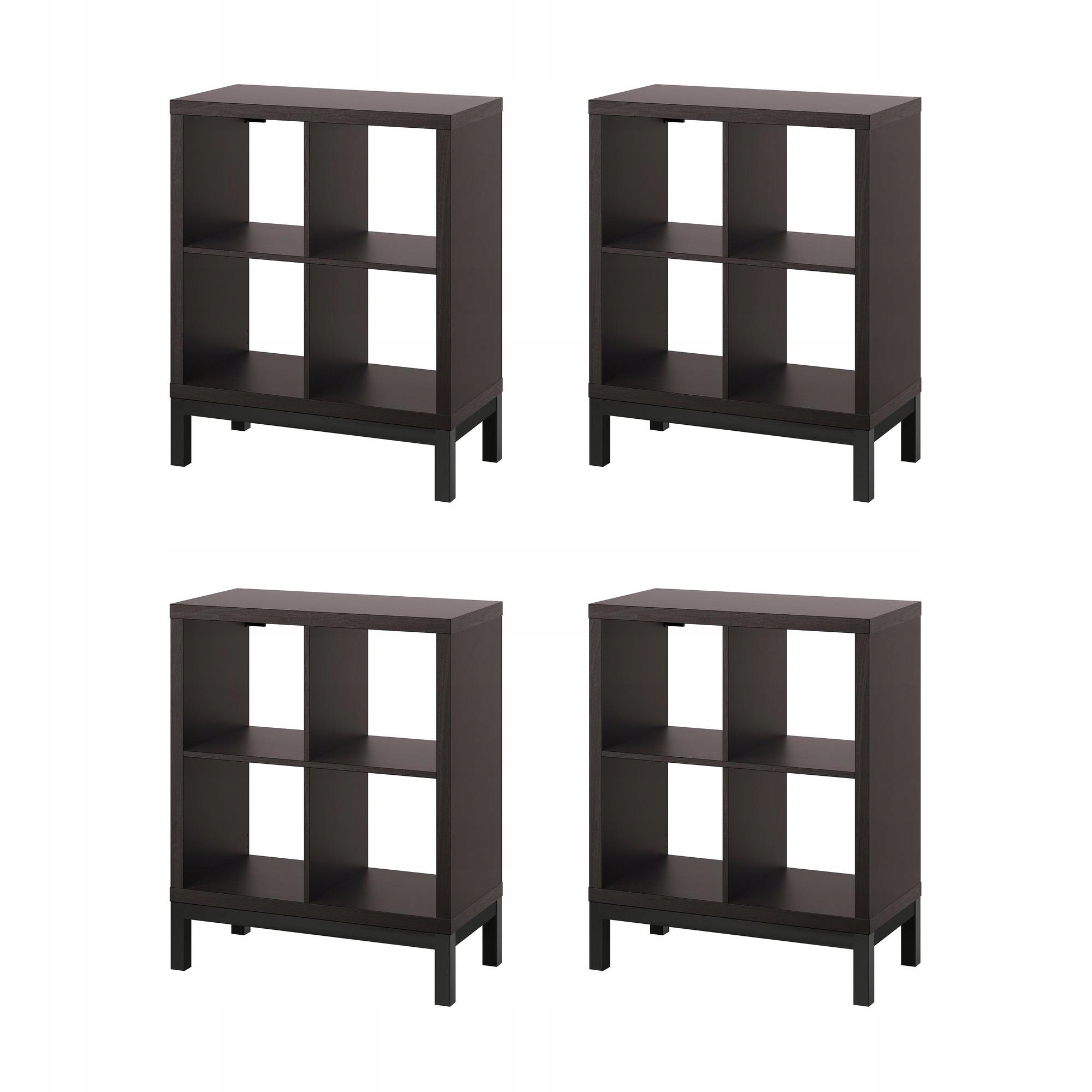 4 szt. Kallax Regał czarnobrowny 77x94 cm mebel Kallax