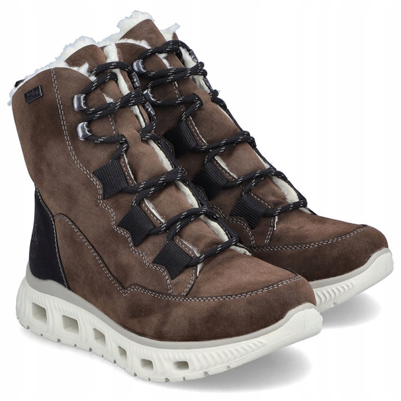 Dámské voděodolné boty Rieker M6012-25 Brown hnědé Eko Kůže VEL.36