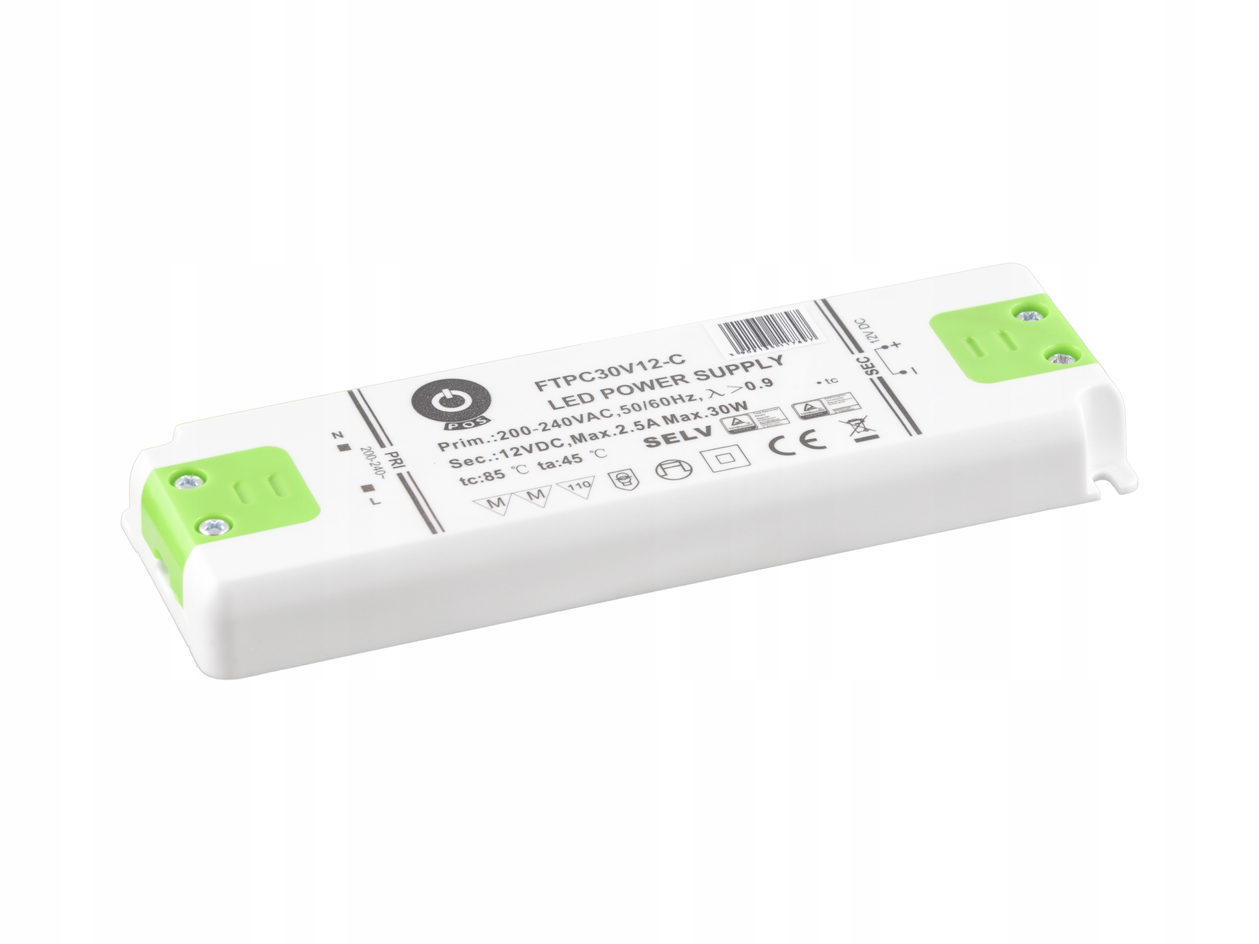 

Zasilacz Led 12V DC 30W 2,5A meblowy FTPC30V12-C