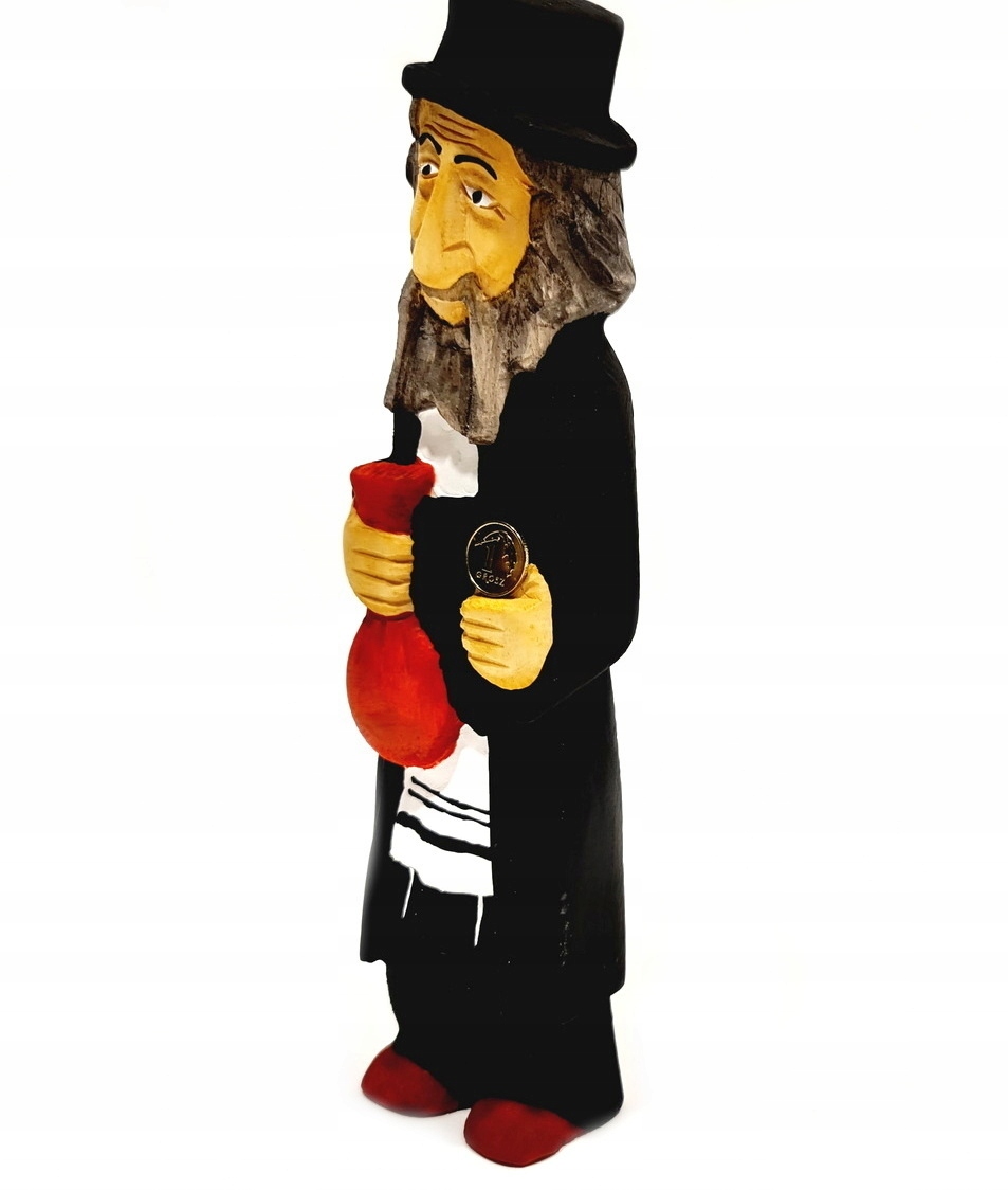 Ręcznie Rzeźbiona Figurka Drewniana Żyd XL 25CM Różne Motywy