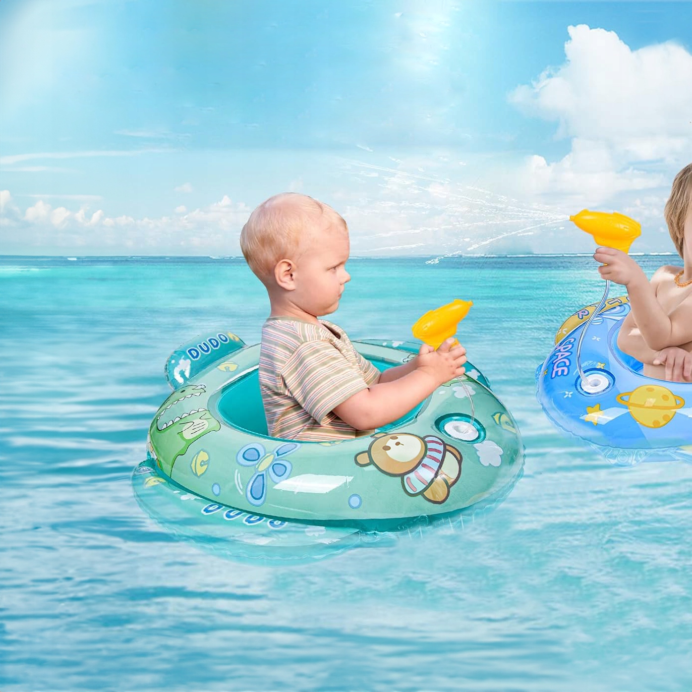 KOŁO DO PŁYWANIA DMUCHANE WODY MATERAC PONTON Z SIEDZISKIEM PISTOLET WODĘ Model KÓŁKO DO PŁYWANIA DMUCHANE PONTON Z SIEDZISKIEM