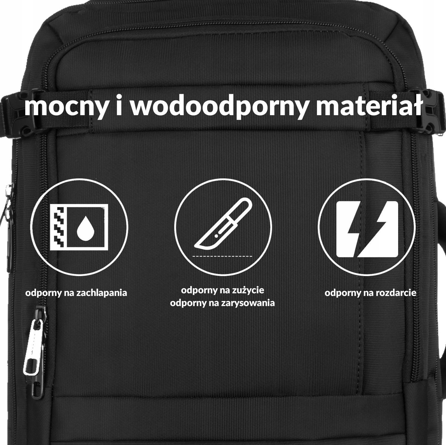 PETERSON pojemny plecak podróżny bagaż WIZZAIR kabinówka Kolor czarny