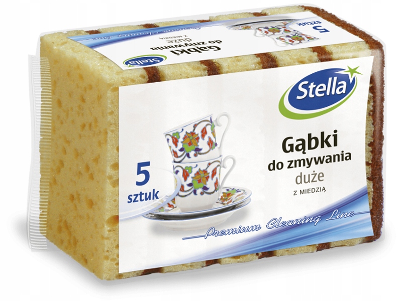 

Stella Gąbki Do Zmywania Z Miedzią Duże 5 Sztuk
