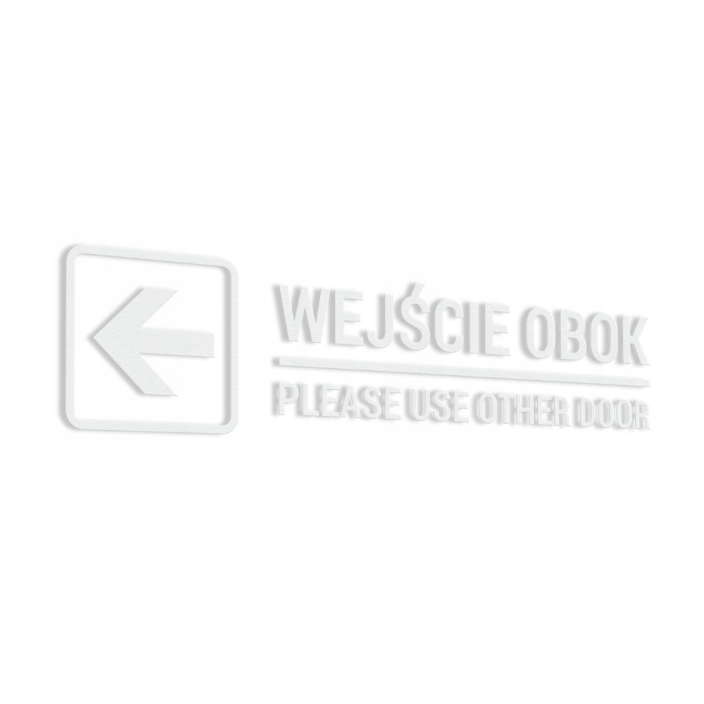 

Wejście Obok naklejka 40x10 L
