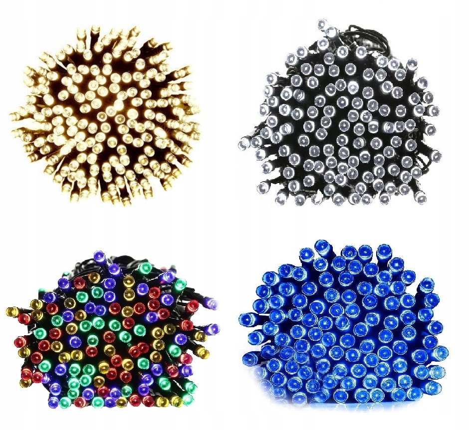 MOCNE LAMPKI CHOINKOWE 100 LED ŚWIATEŁKA IP44 9,5m