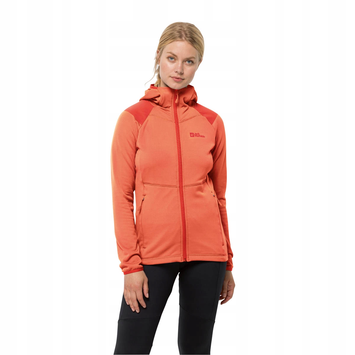 Bluza polarowa damska Jack Wolfskin Kolbenberg Hooded Fz W guave Xs
