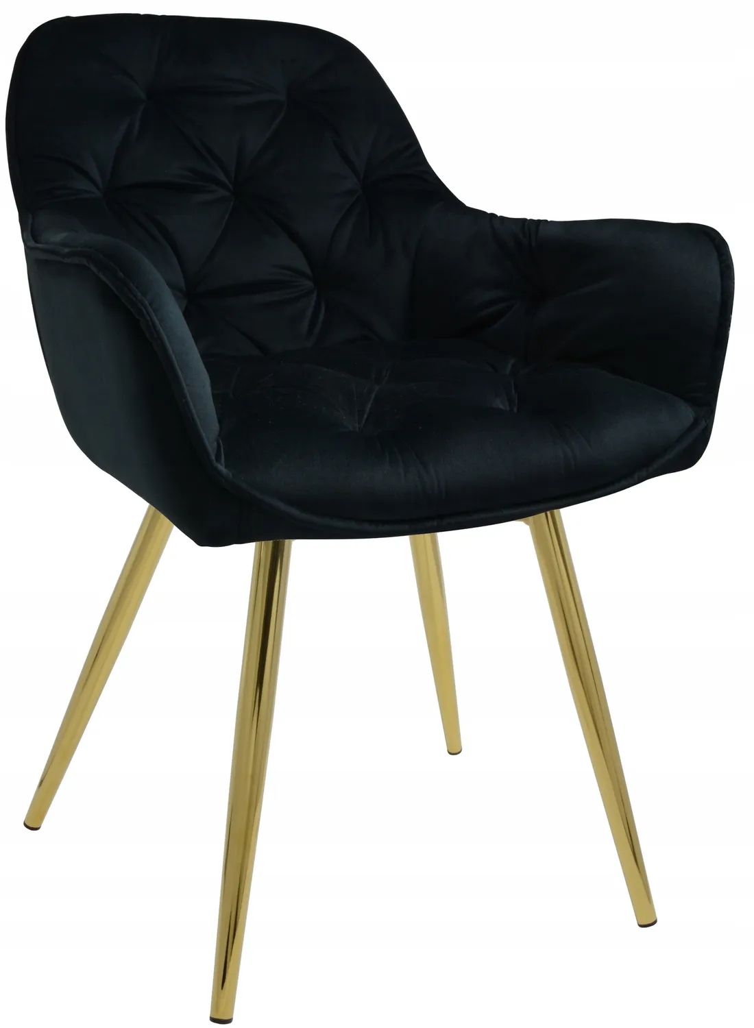 Křeslo Dankordesign Arten X Velur Černé Nohy Zlaté