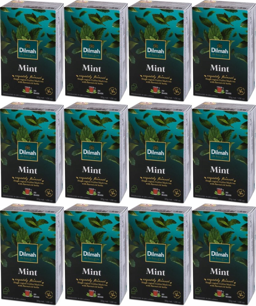 Herbata czarna Dilmah Mint mięta 20szt x12