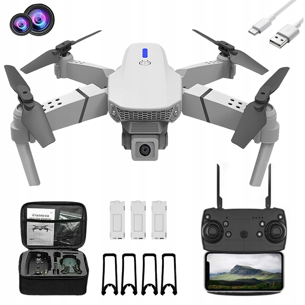 Multifunkční Kvadrokoptéra LS-E525 S Dvojitým Fotoaparátem A Modrým Světlem