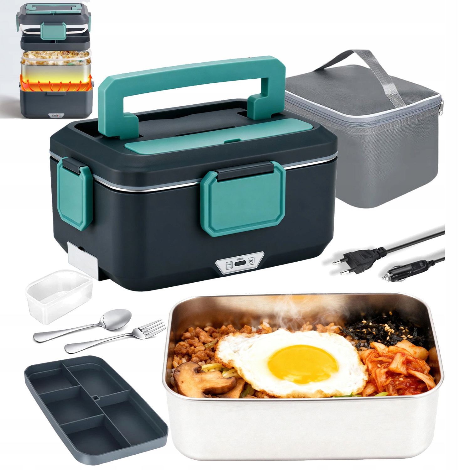 Elektrický Obědový Box, Nádoba Na Ohřívač Oběda Pro Kancelářský Dům Auta 12/24V