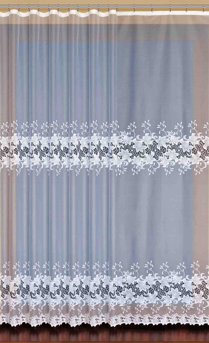 Mg Záclona žakár 31153 Biela 440x250 cm Pripravená S Páskou K