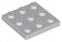 

Lego 11212 płytka plate 3x3 j. szary 10 szt Nowy
