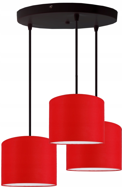 Moderní závěsná, stropní lampa, módní lustr, stínidlo 20 cm, červený Led