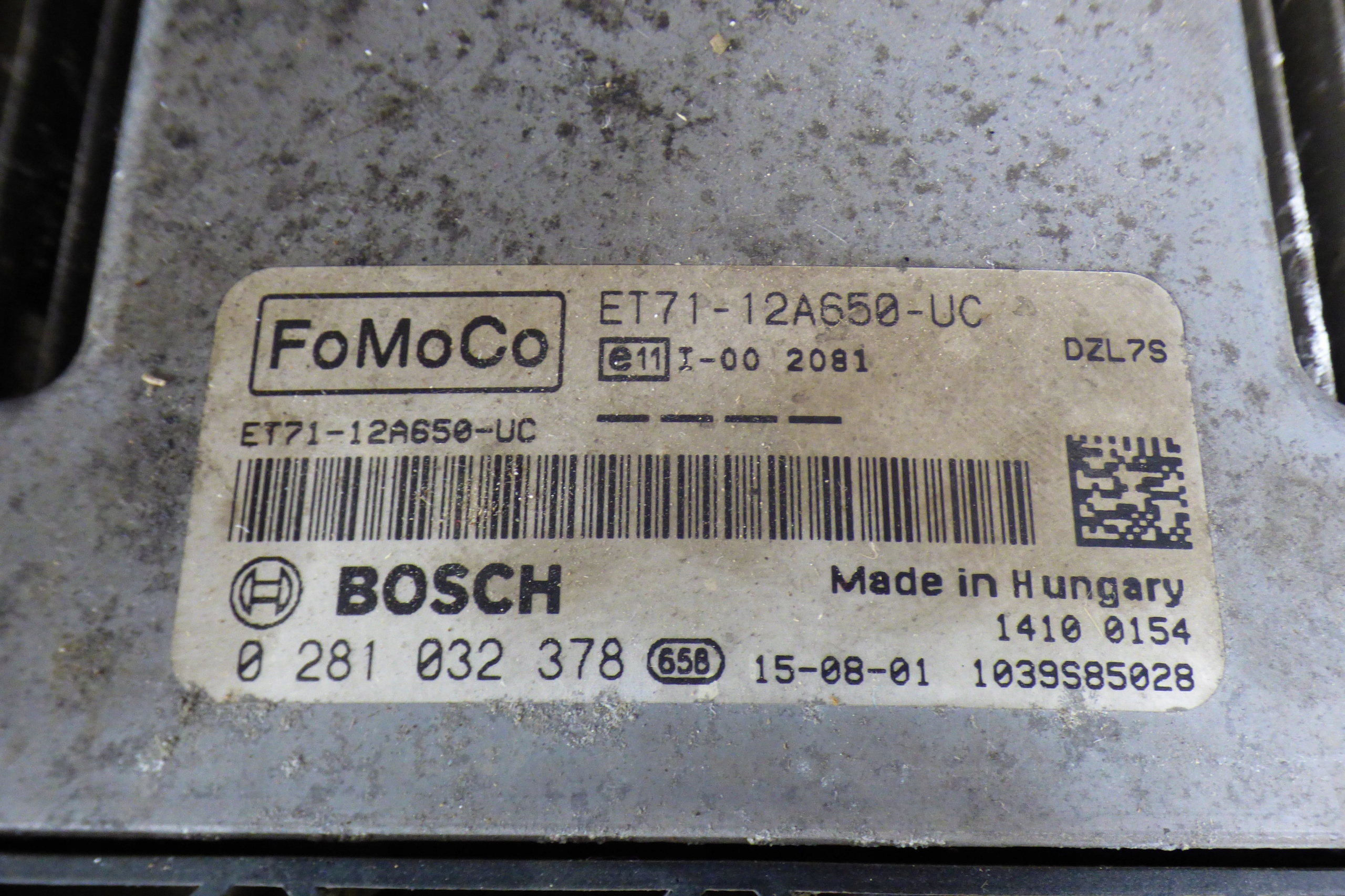 computer Motore ET71-12A650-UC stBDB FORD TRANSIT COURIER II MK2 1.6TDCI