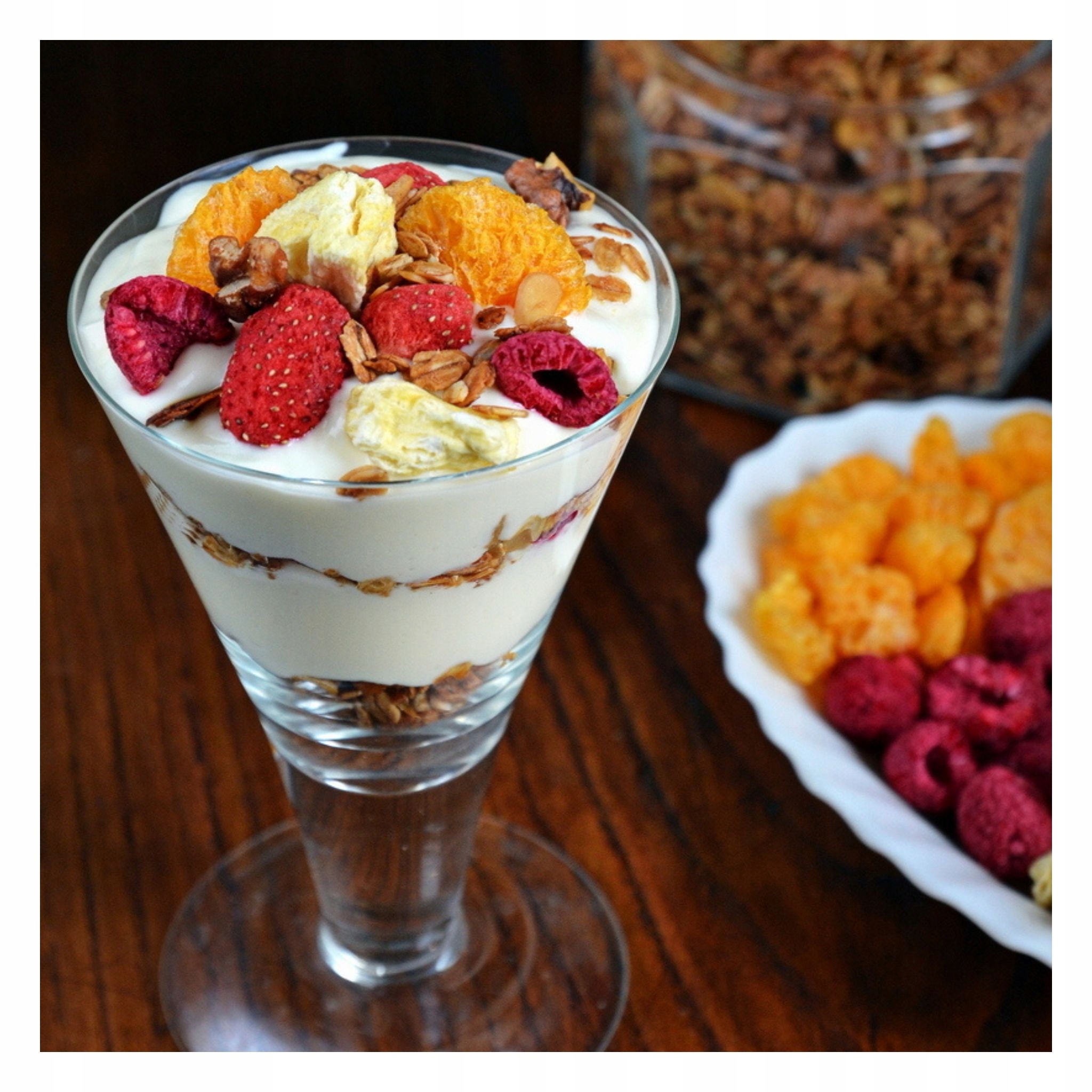 NAJLEPSZE TRUSKAWKI LIOFILIZOWANE 100 g PLASTRY TRUSKAWKI BEZ KONSERWANTÓW Typ suszonych owoców liofilizowane