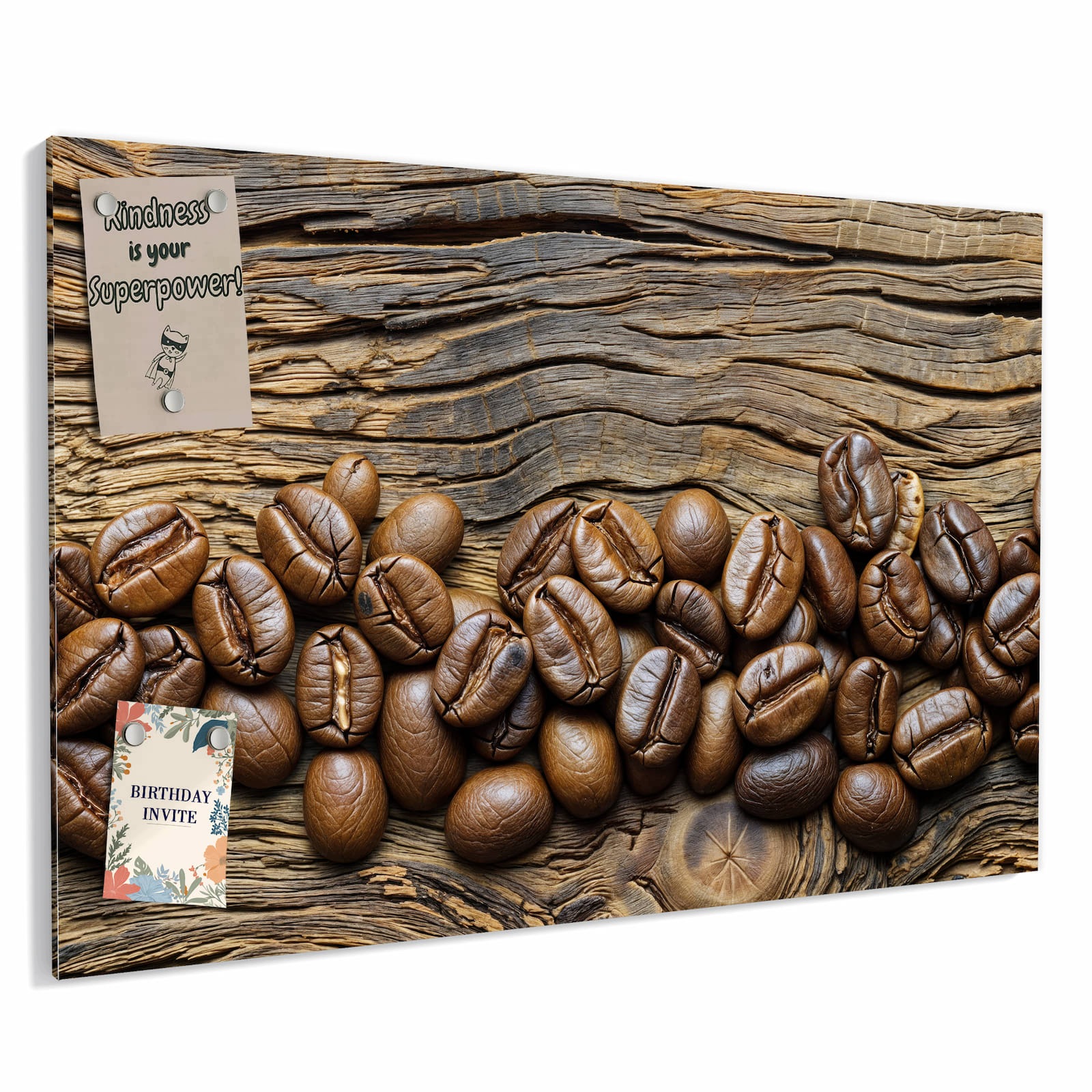 Magnetická tabule Zrna kávy Dřevo 60 × 40 cm