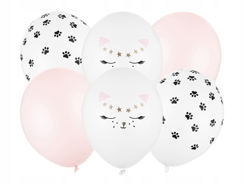 

Balony lateksowe Kotek mix wzorów 6sztuk Pa