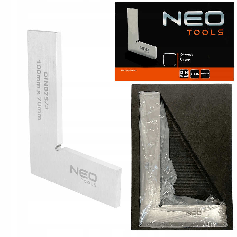 

Neo Tools Kątownik Płaski DIN875/2 100X70MM 72-021