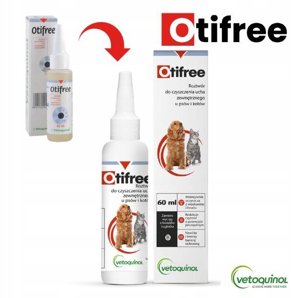 

Otifree 60ml Preparat do pielęgnacji uszu psa/kota