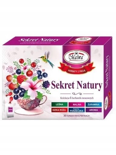 Levně Malwa Tajemství přírody Sada 6 ovocných čajů 30 x 2 g
