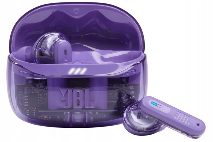 Jbl Tune Beam 2 Anc Ghost Wodoodporne Fioletowe Słuchawki dokanałowe