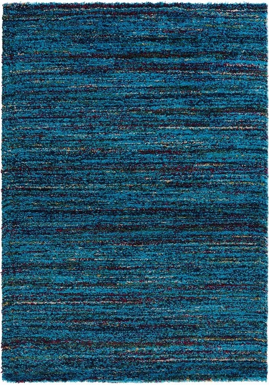 Modrý koberec do obývačky Shaggy Mint Rugs 200x290 cm