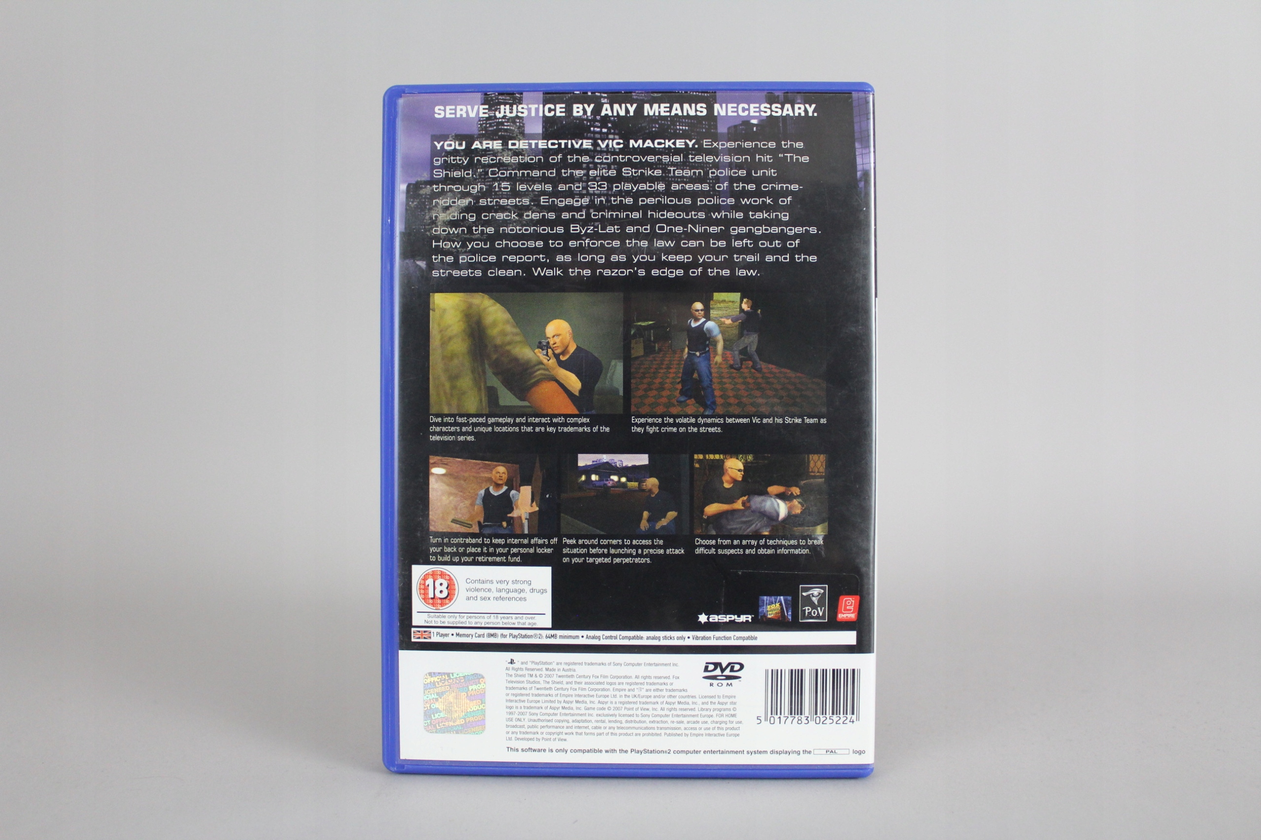 THE SHIELD THE GAME PS2 Tematyka gry akcji