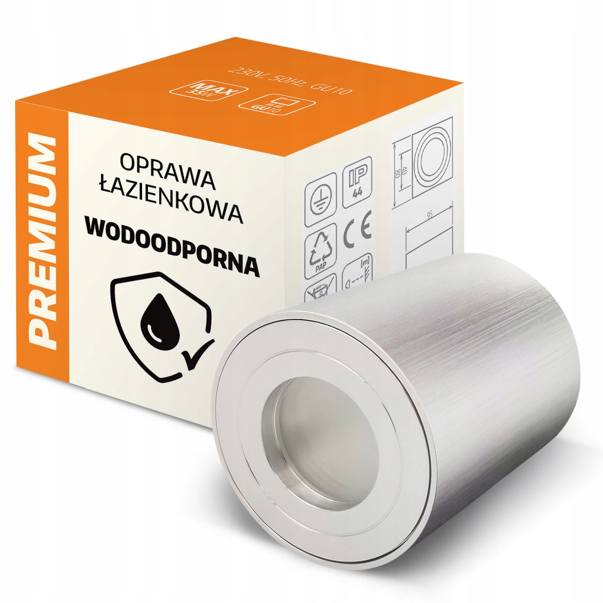 

Lampa Łazienkowa Plafon Tuba Wodoszczelna IP44