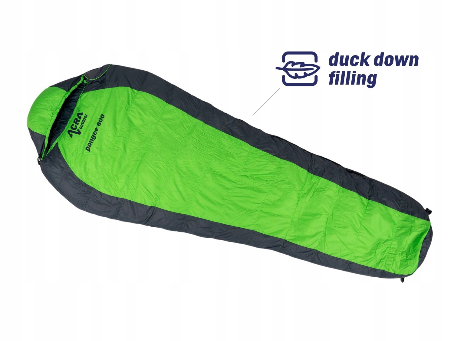 Acra péřový spací pytel Pongee 800 210 cm, kachní peří