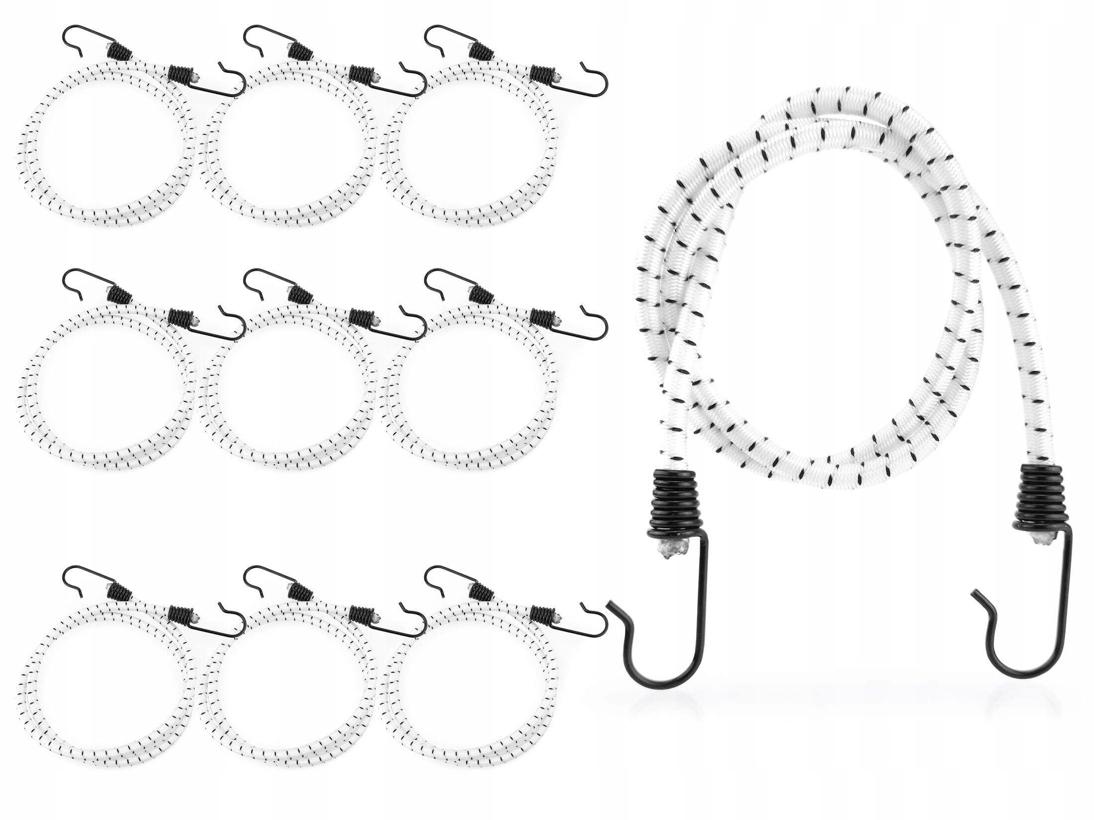 Sada gumových lanek s háčky pro expandér do zavazadlového prostoru 100 cm 10 ks